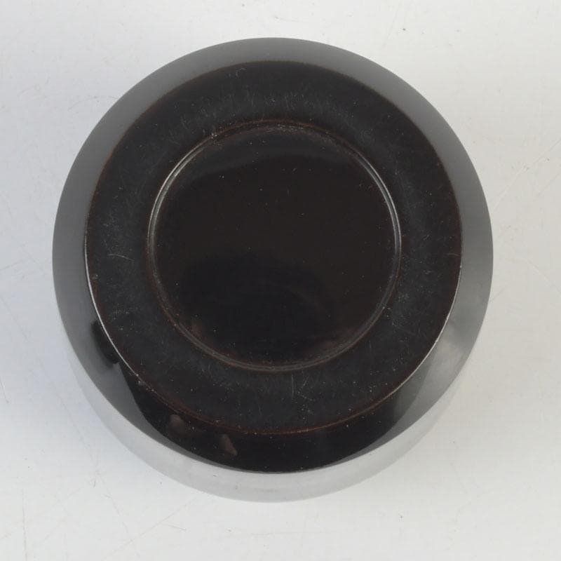 茶道具　黒漆　菊蒔絵　雪吹　棗　時代箱付　V　9812