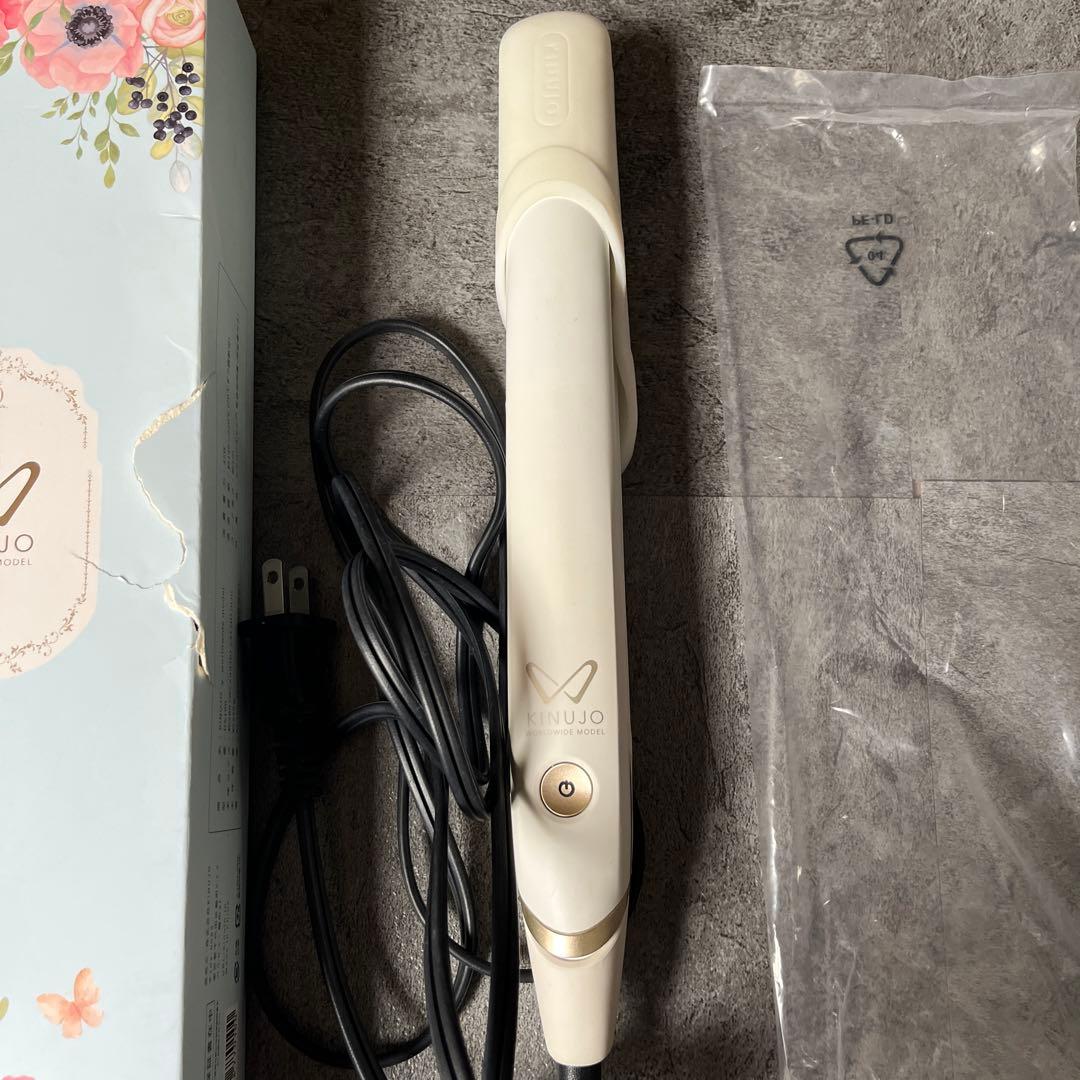KINUJO ヘアアイロン 海外対応 DS100 ストレートアイロン ホワイト
