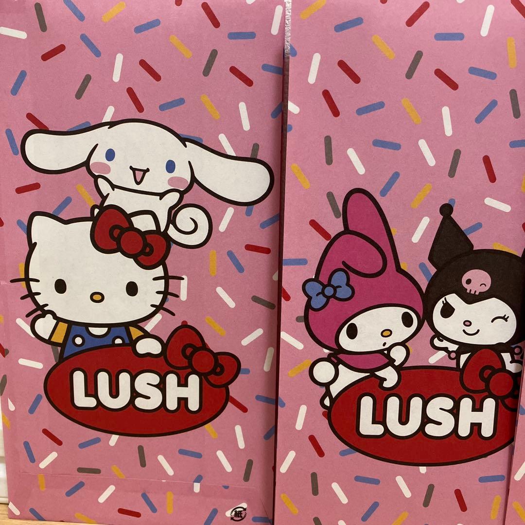 人気LUSH×Hello Kitty バスボムキティ3個 オリジナル紙袋5枚付き