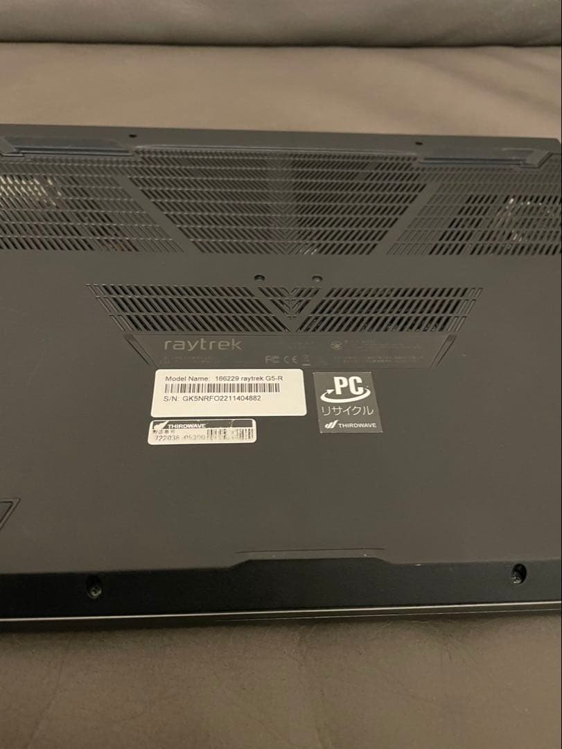 Windowsノート本体 raytrek G5-R Ryzen 7 4800H 32GB GTX 1650
