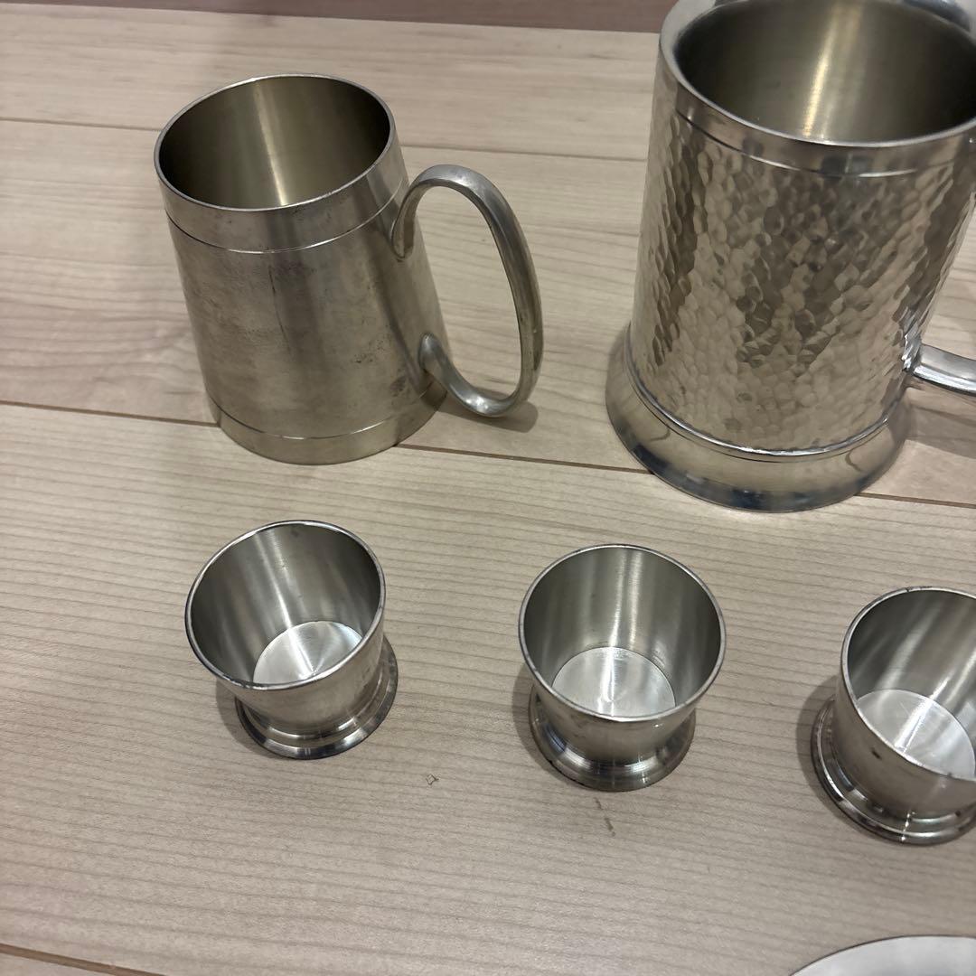 インドネシア　錫　食器セット