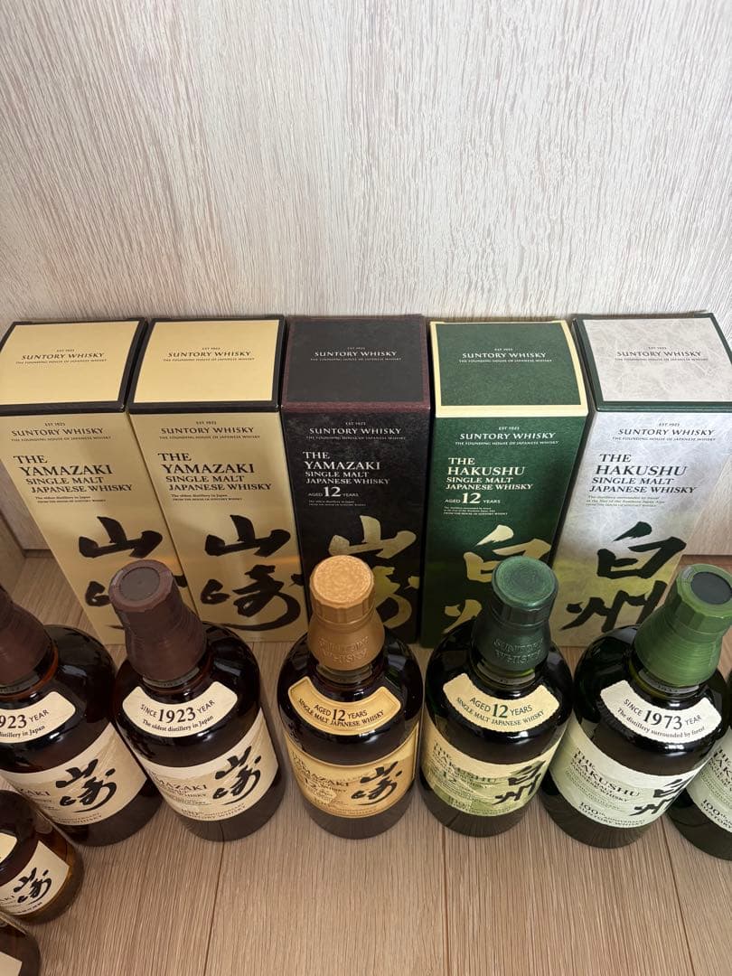 箱付き！山崎・白州100周年記念ボトル 12年ノンエイジ ミニボトルおまけ付