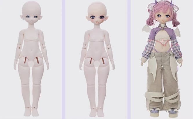 AX997 BJD 1/4 ドール本体 Lamb 球体関節人形 ハンドメイド