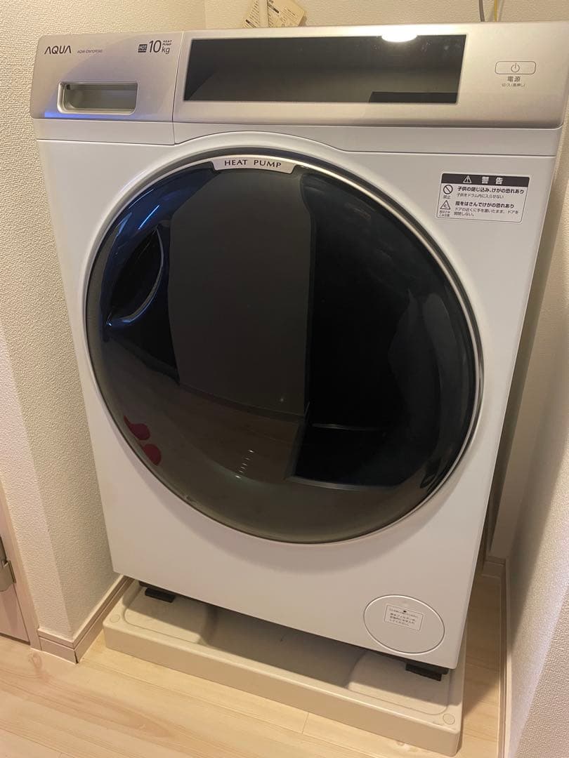 【使用60回程】ドラム式洗濯機AQUA AQW-DM10R-R右開き 送料込み