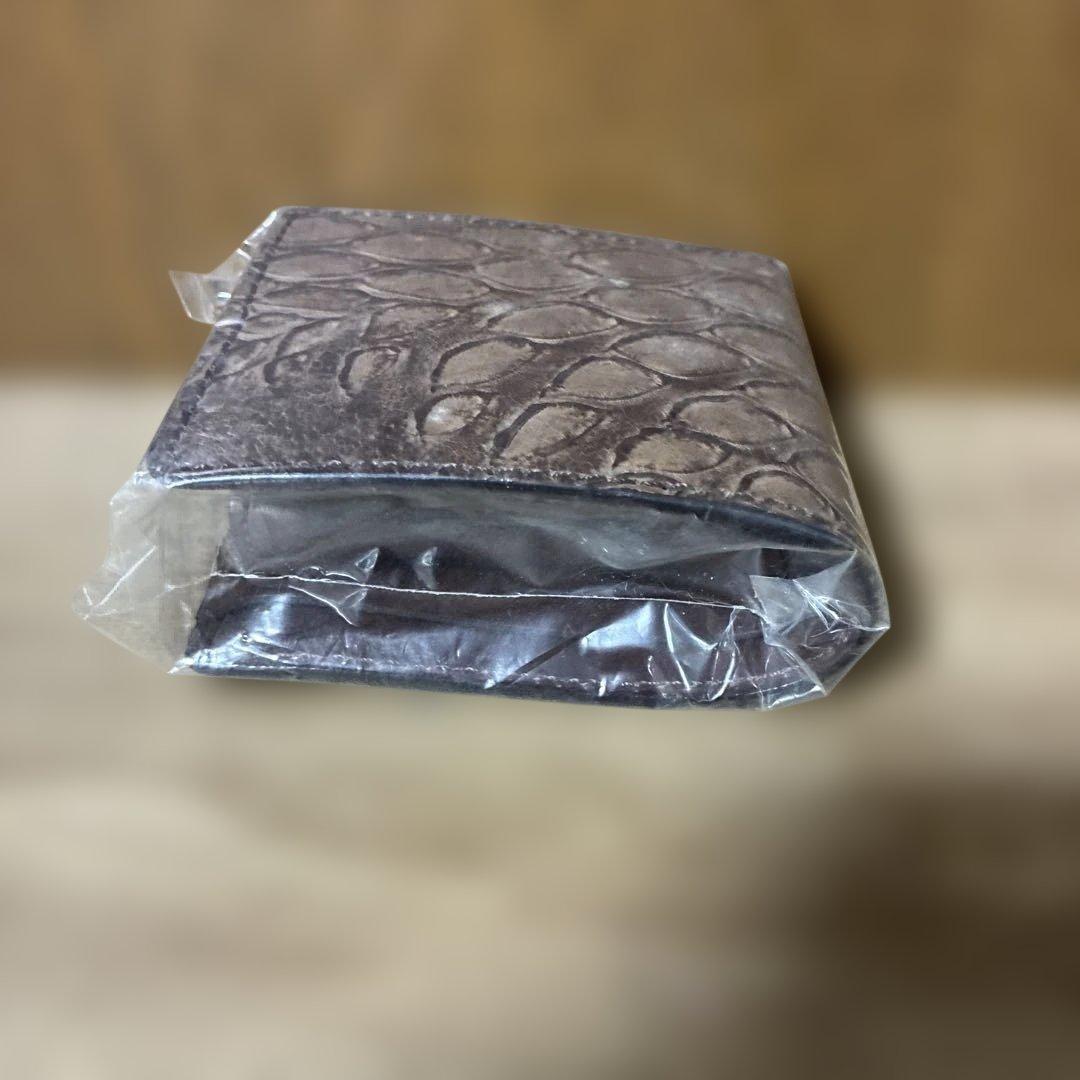 二つ折り　折財布 短財布 送料無料 KC,s センザンコウ パンゴリン　ブラウン