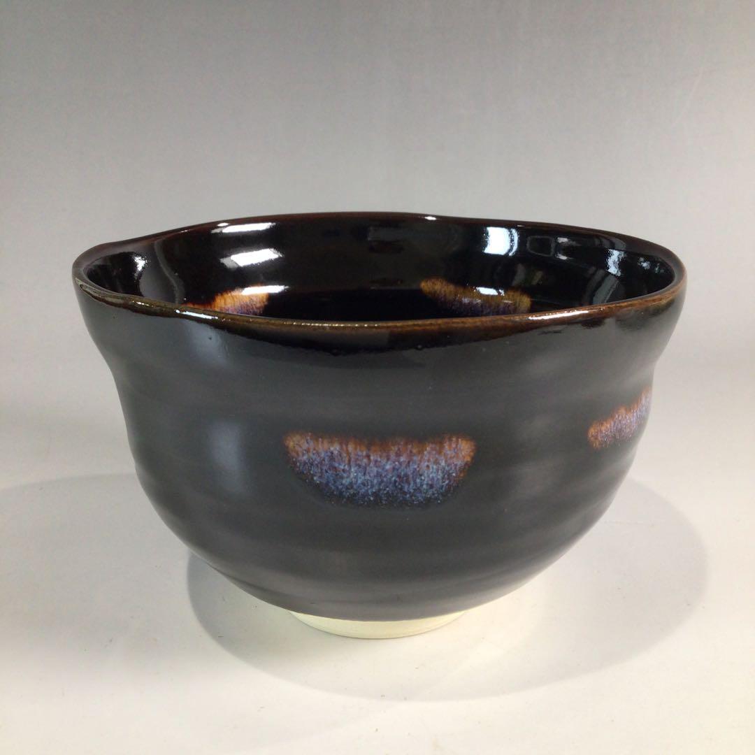 Ｐ９７　茶碗　『京焼』『本願寺窯造』『銘　滴翠』　抹茶碗　共箱　茶道具