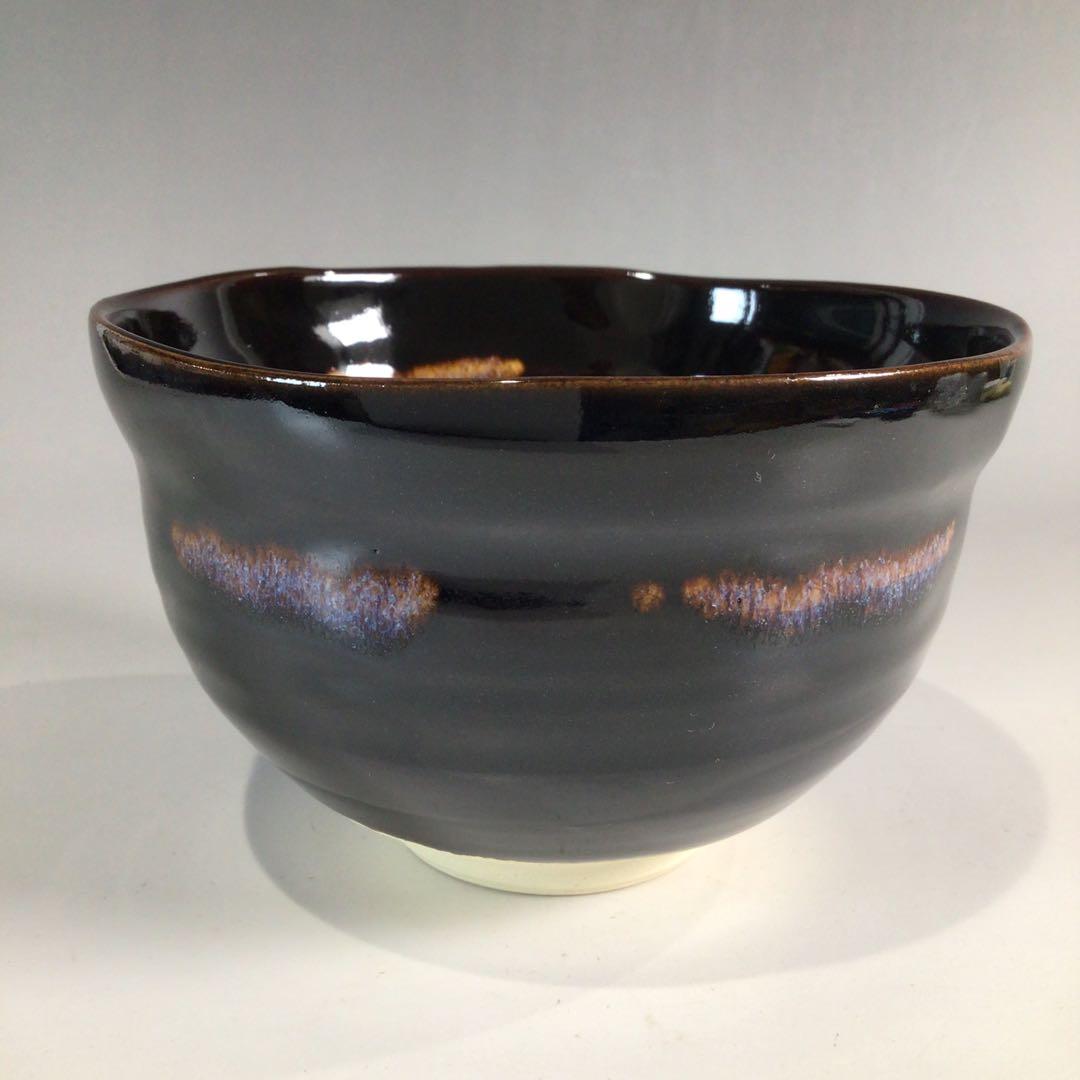 Ｐ９７　茶碗　『京焼』『本願寺窯造』『銘　滴翠』　抹茶碗　共箱　茶道具