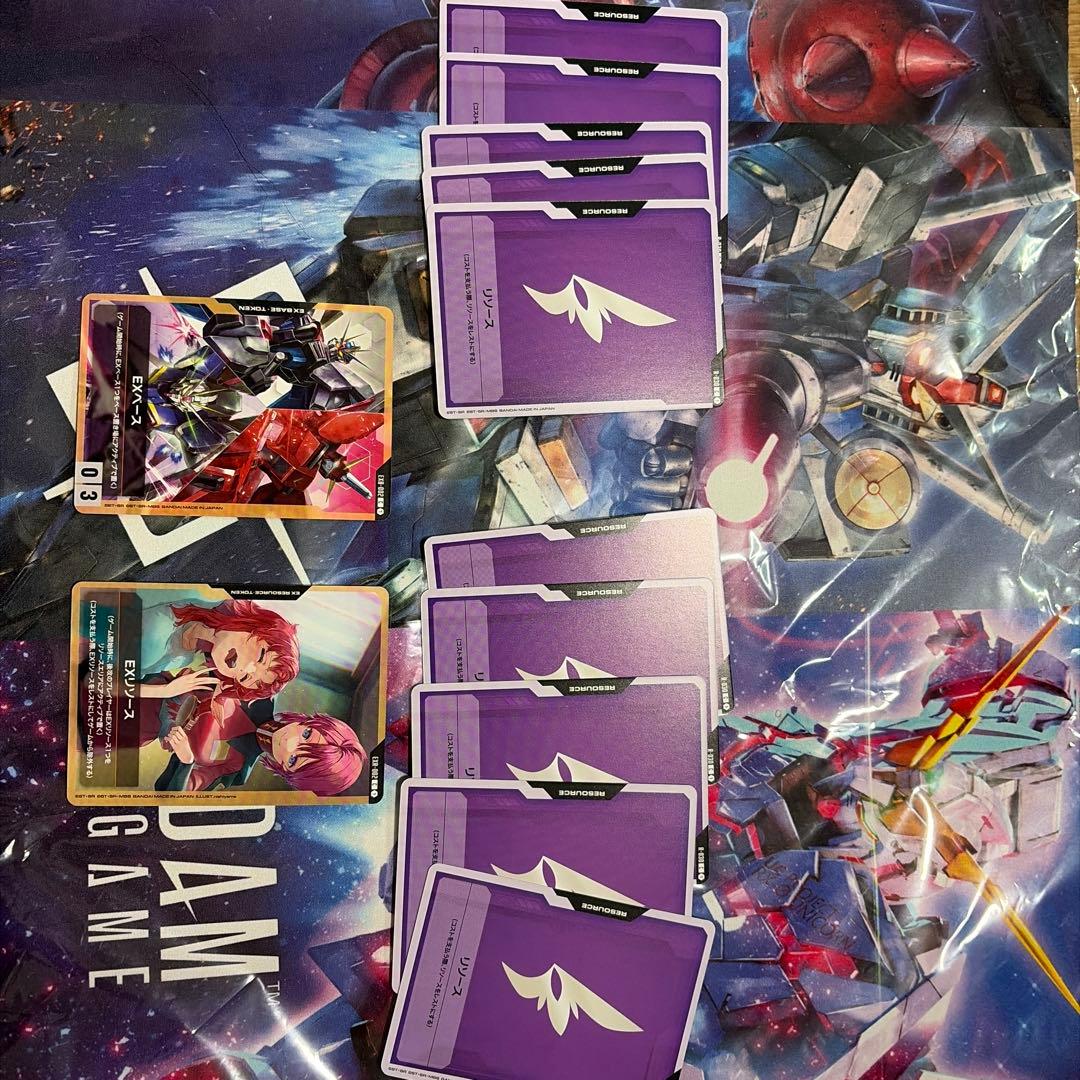 ガンダムカード　青紫バルバトスデッキパーツ