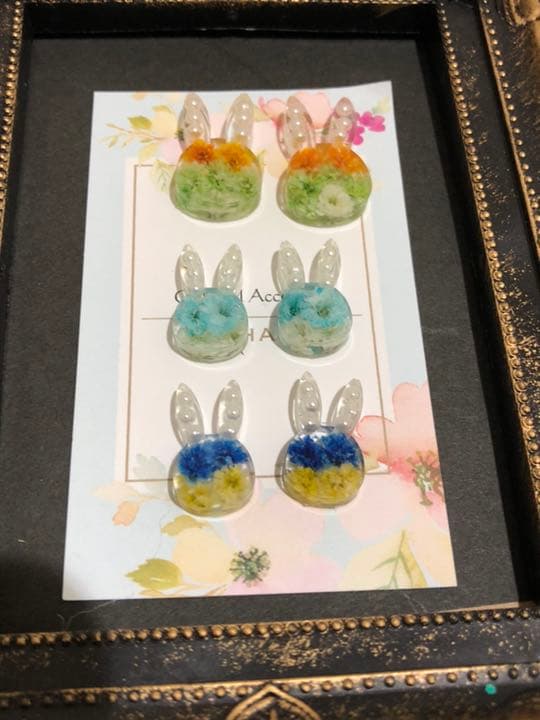 うさこかすみ草 シリーズ ピアス イヤリング