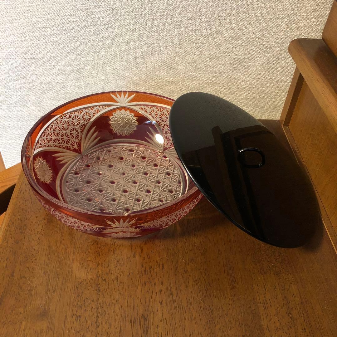 茶道具　水指　桐子　ガラス　新品　変色、傷ありません