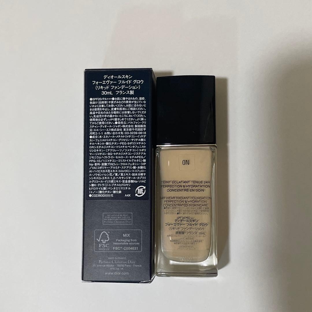 Dior フォーエバー フルイド グロウ ファンデーション　0N