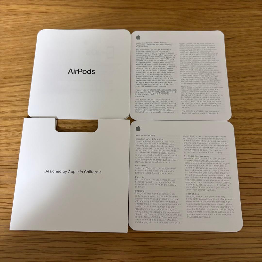 3/26限定セール AirPods 第2世代 箱＆充電コード付き