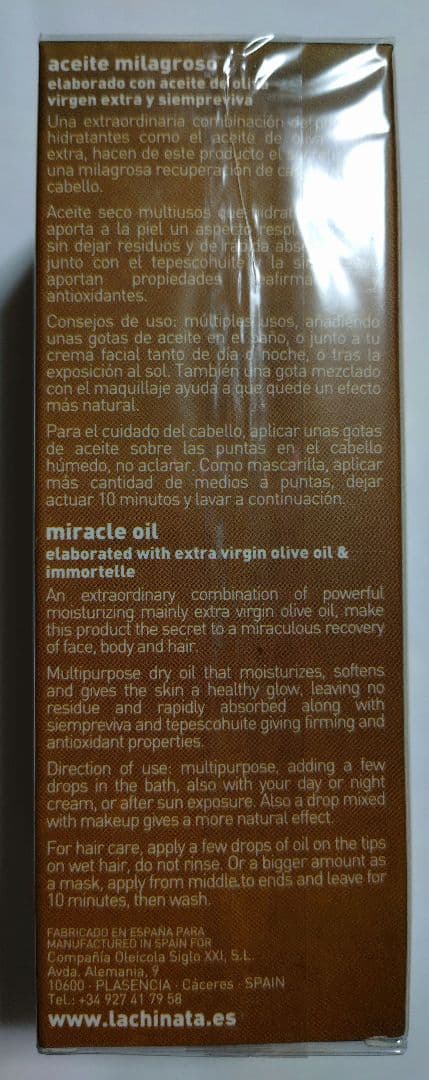 ラチナータ La Chinata ミラクルオイル Miracle Oil 4種組