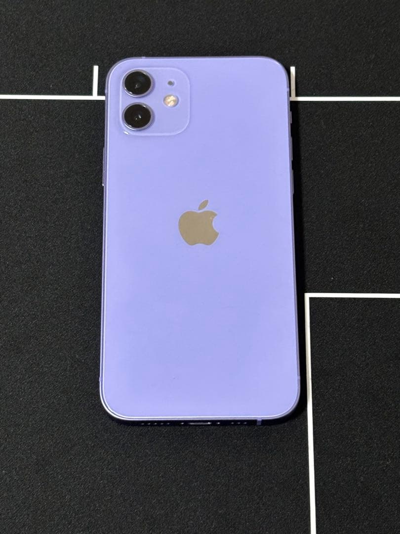 iPhone12 64GB パープル　メタモン　スマホケース付き　中古