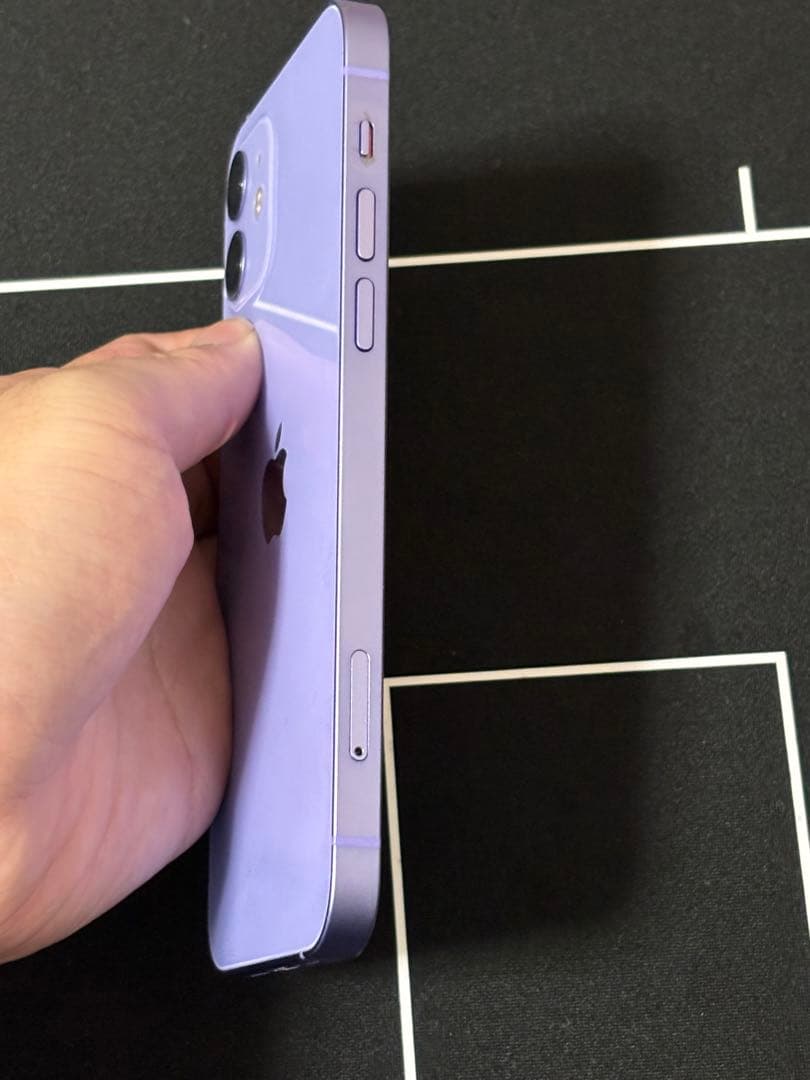 iPhone12 64GB パープル　メタモン　スマホケース付き　中古