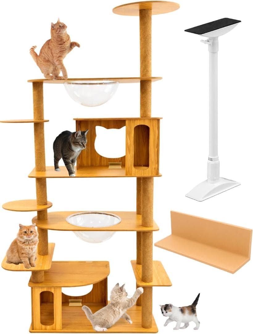 鈴*子様 キャットタワー 据え置き型 126cm 157cm 178cm 3段階