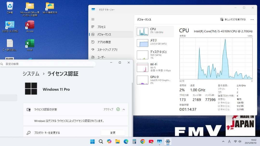 【整備済み】ノートパソコン LIFEBOOK A744 N0.l35