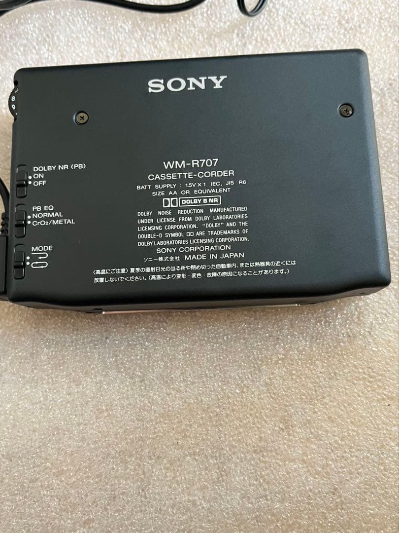 SONY WM-R707 カセットテープレコーダー動作未確認