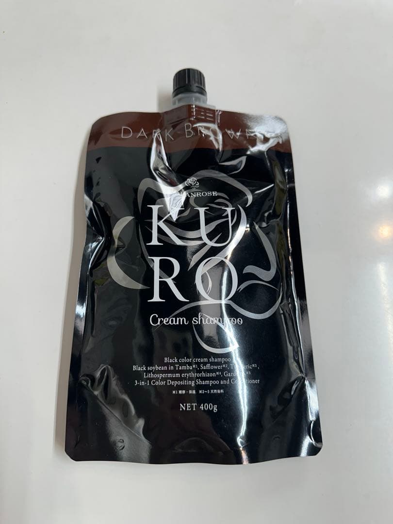 KURO ダークブラウン クリームシャンプー 400g 3個セット