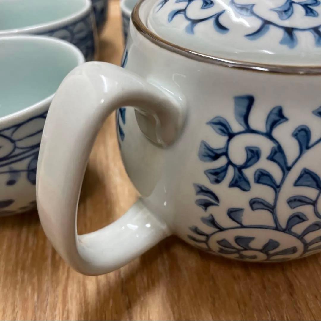 【有田焼 創山】急須＋湯呑11客セット 染付 花柄 茶器揃