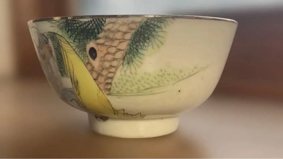 民国時代の輸出品、寿老人絵茶碗
