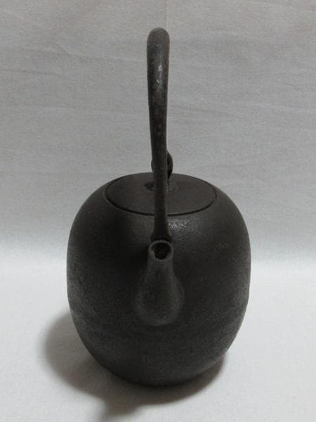 珍品楕円形南部鉄器鉄瓶ヤカンやかんケトル昭和レトロ骨董品アンティークヴィンテージ