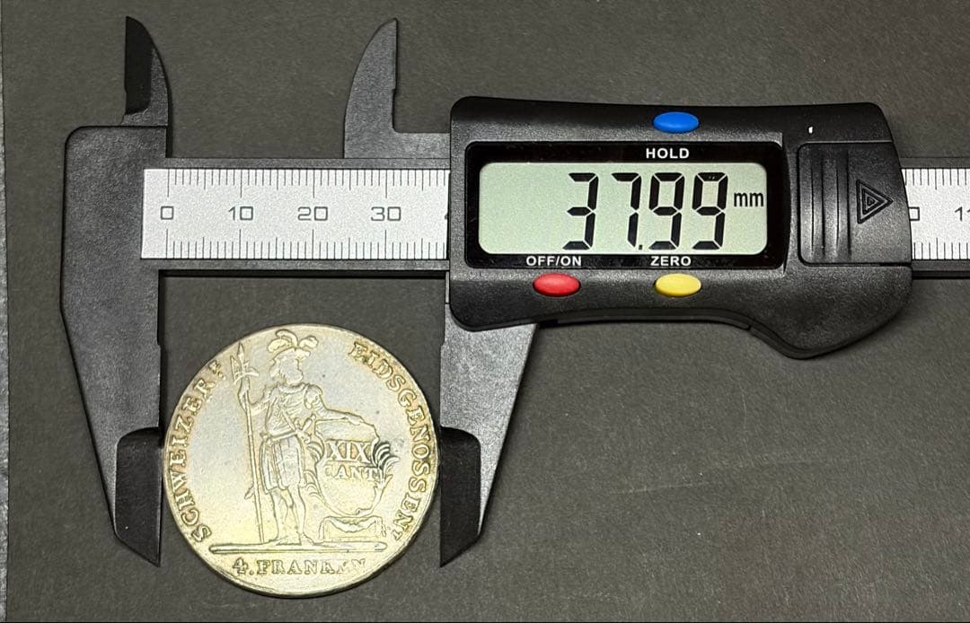 1814年 スイス 4フラン XIX CANT 大型 古銭 コレクション