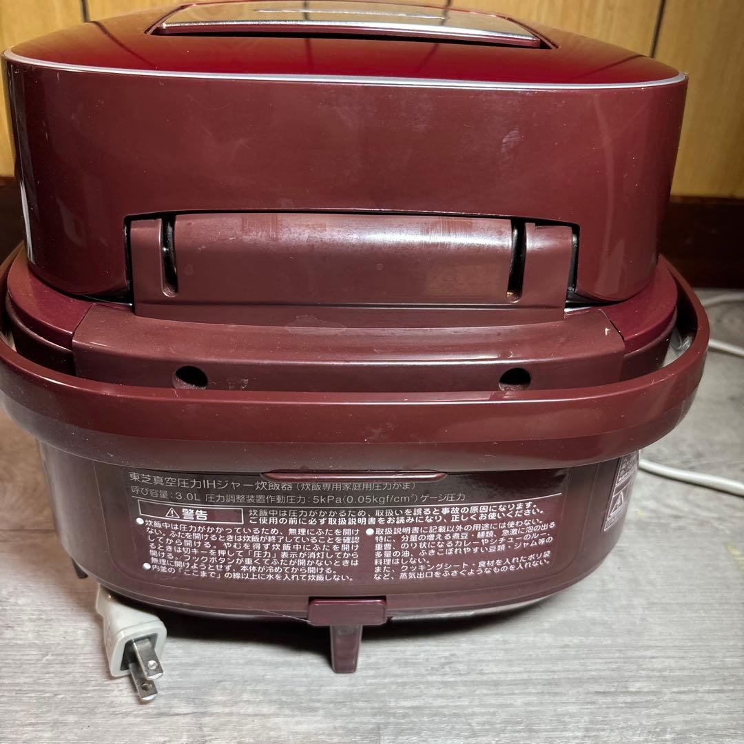 TOSHIBA RC-10VXL レッド真空压力IH 炊飯器