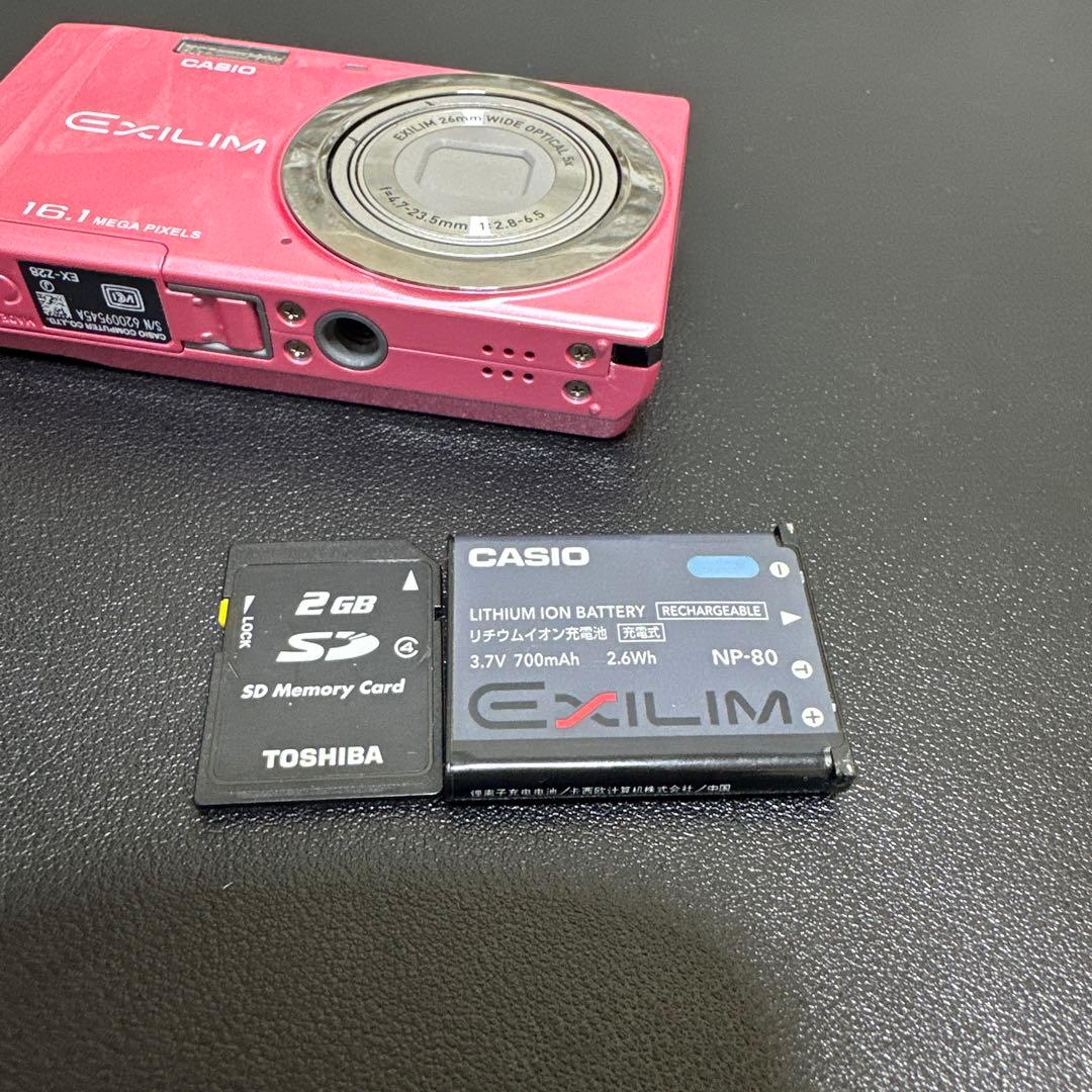 カシオCASIO EXILIM EX-Z28 ピンク　動作確認済　中古良品