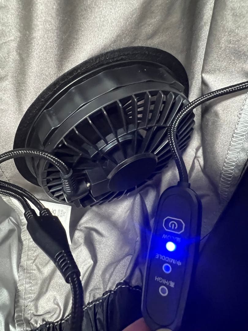 とし空調作業服 ファン付きベスト バッテリーセット L