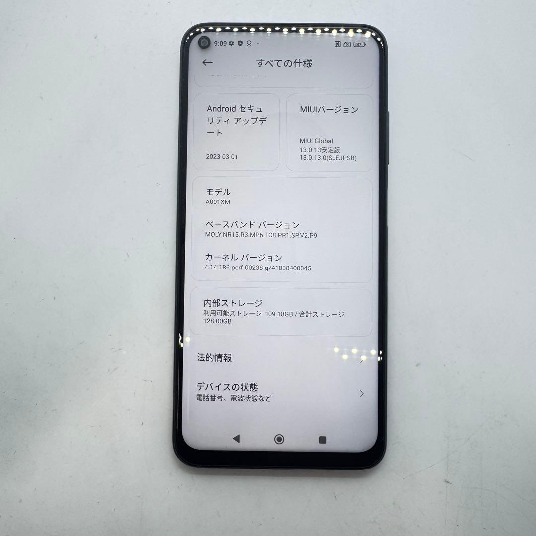 【SIMフリー】 Redmi Note 9T A001XM 128GB 本体