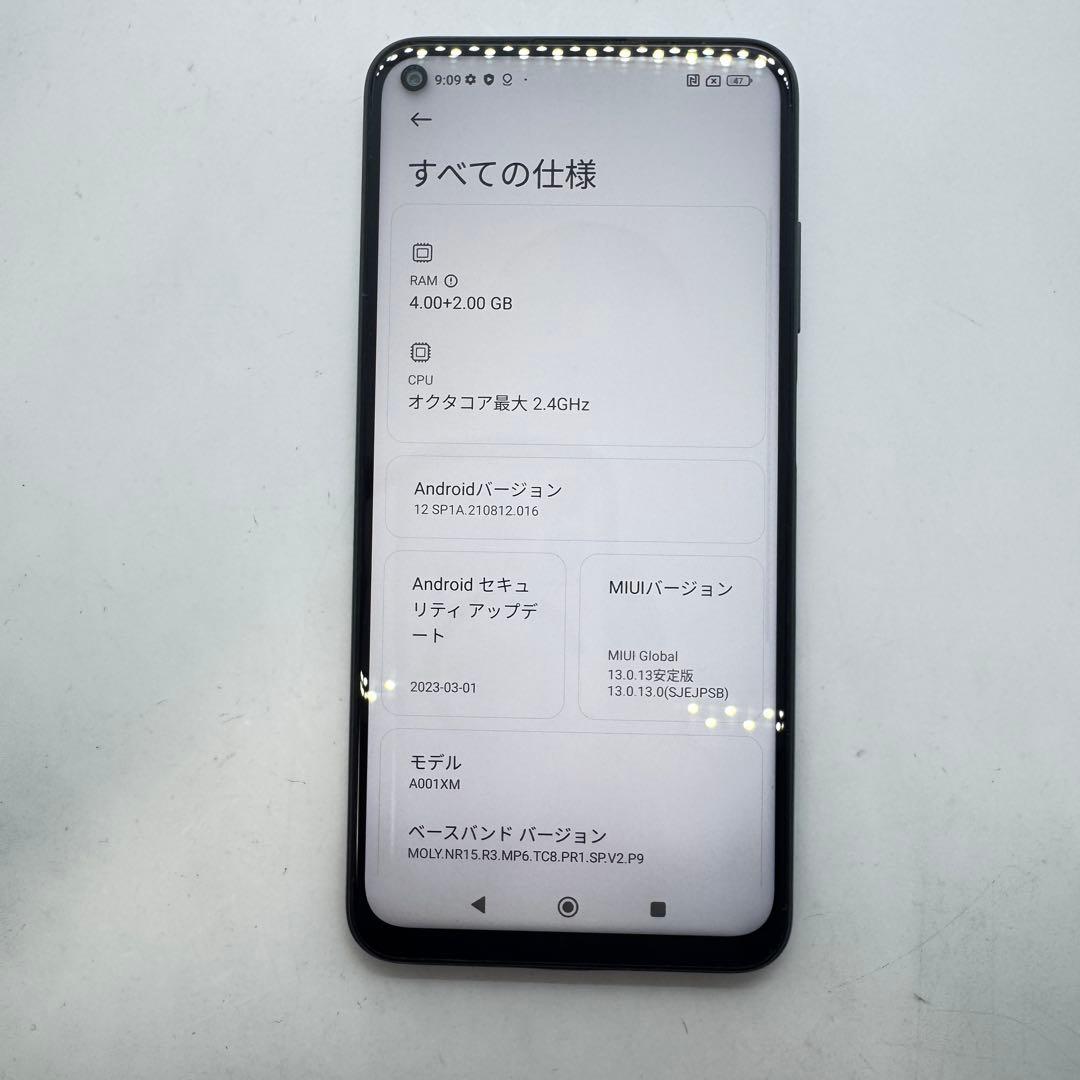 【SIMフリー】 Redmi Note 9T A001XM 128GB 本体