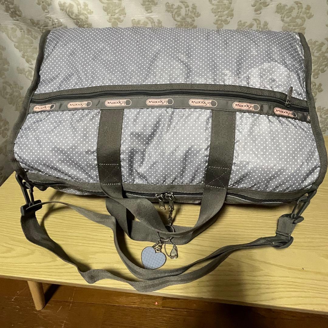 極美品☆LESPORTSACレスポートサック2wayボストンバッグ特大ドット柄