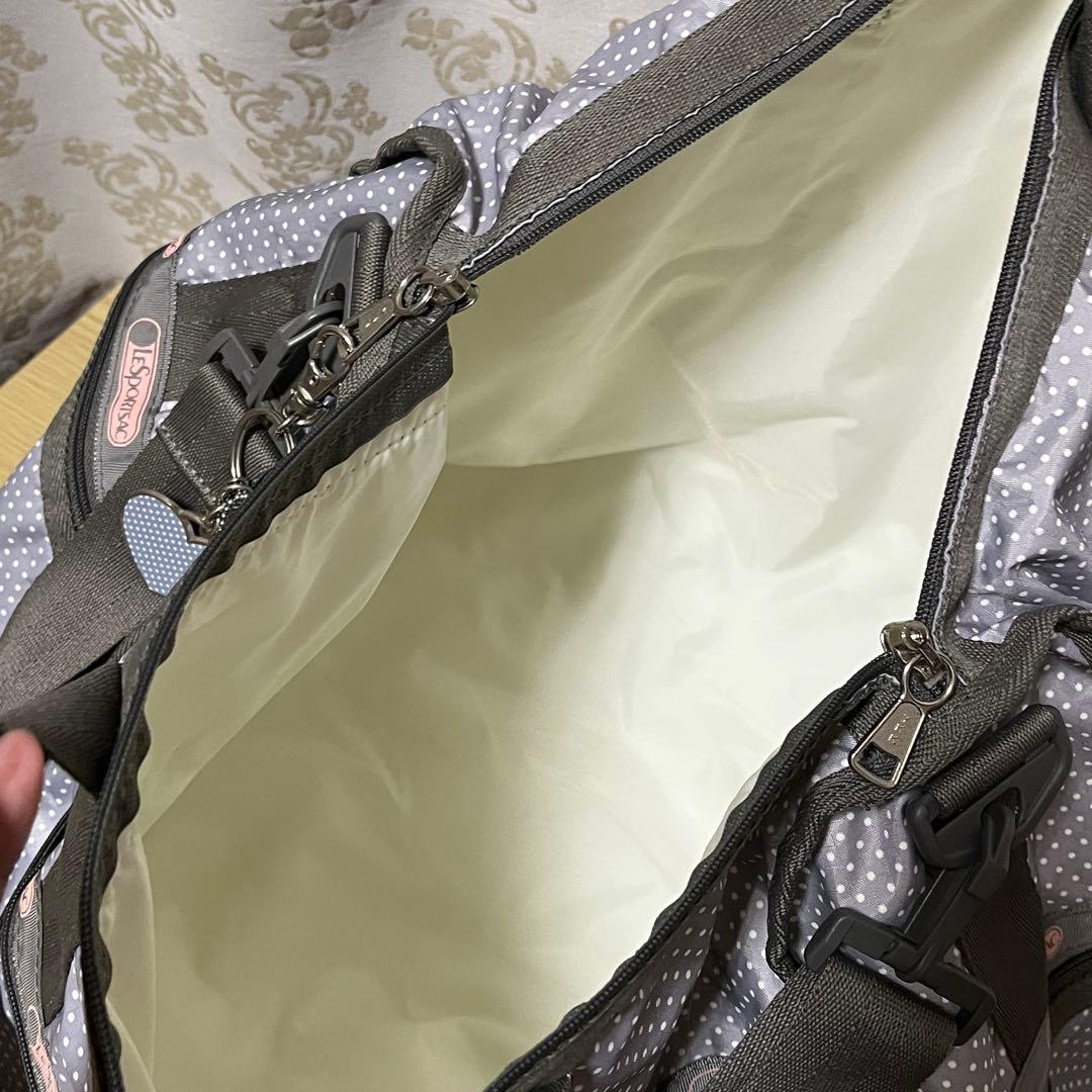 極美品☆LESPORTSACレスポートサック2wayボストンバッグ特大ドット柄