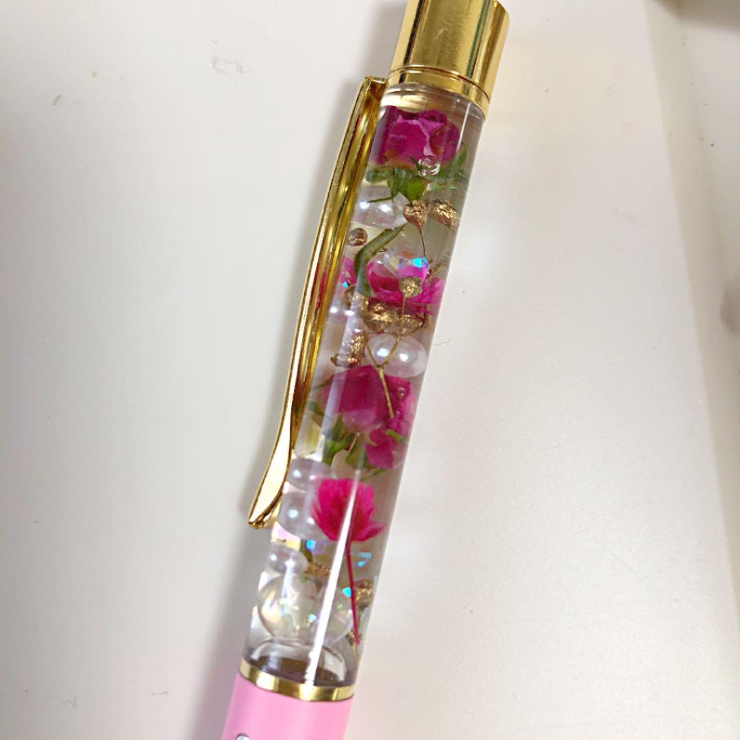 極小ミニバラのハーバリウムボールペン 替芯付き