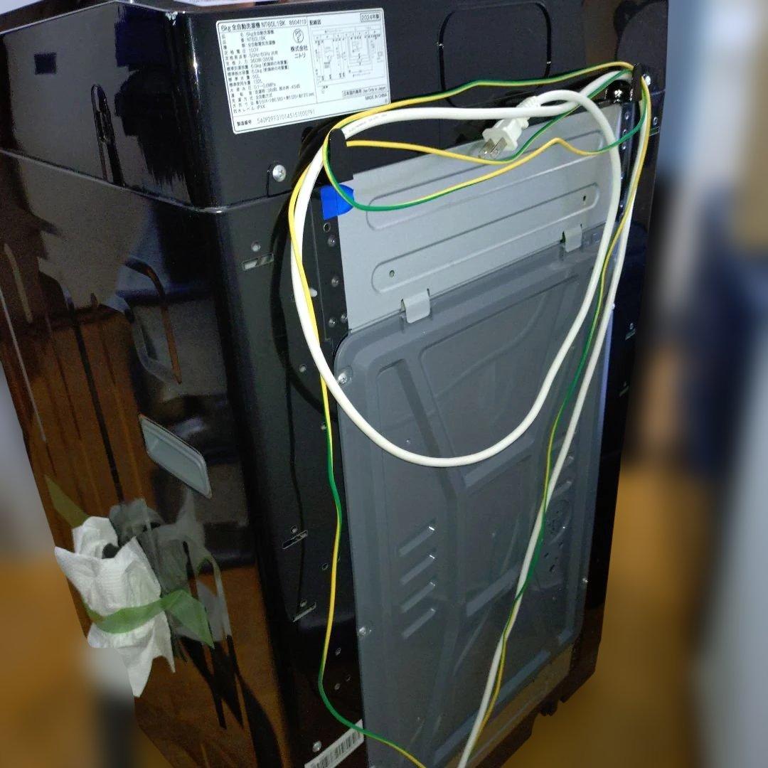6kg ブラック 縦型洗濯機 本体