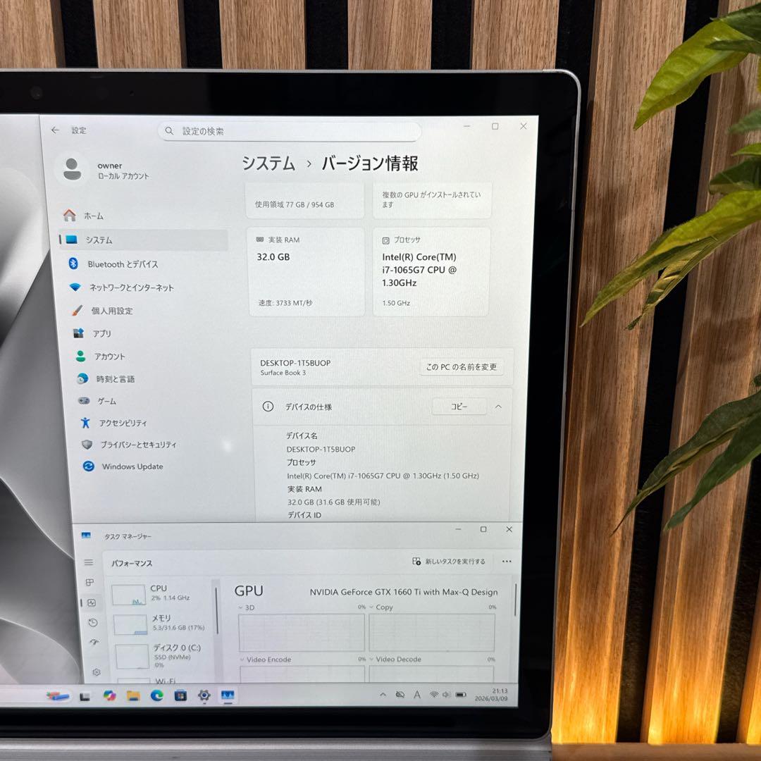 NVIDIA GPU搭載‼️Surface☘32GB☘SSD1TB☘ノートパソコン