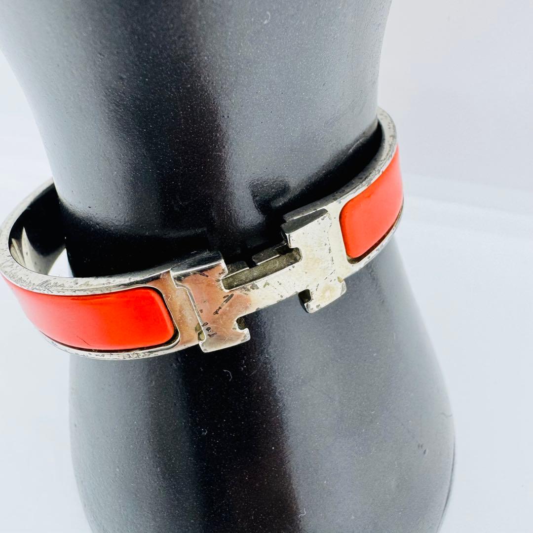 ✨HERMES✨エルメス✨クリッククラック✨オレンジ✨Hロゴ✨ブレスレット✨