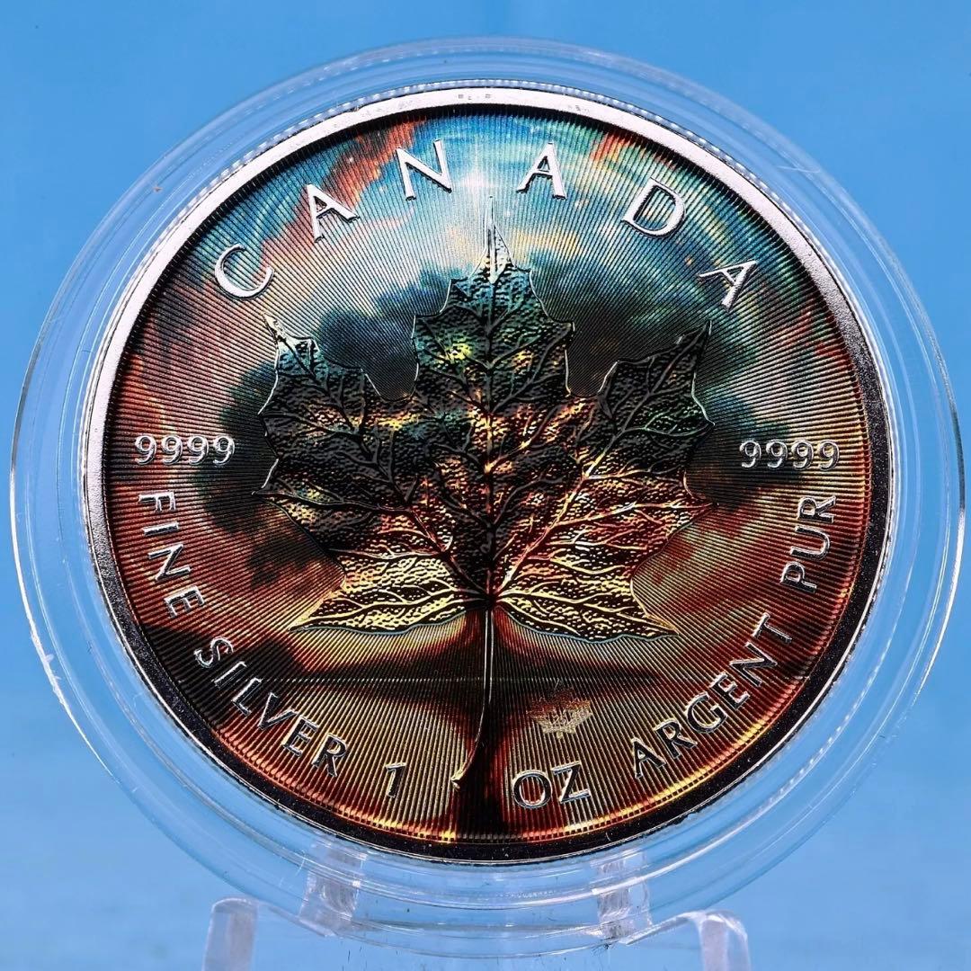 メイプルリーフ 銀貨 カラー Tree of Life 生命の樹 1オンス