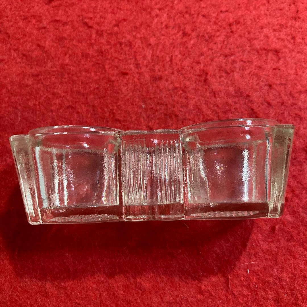 昭和レトロ　プレスガラスインク瓶３個　（極美品）