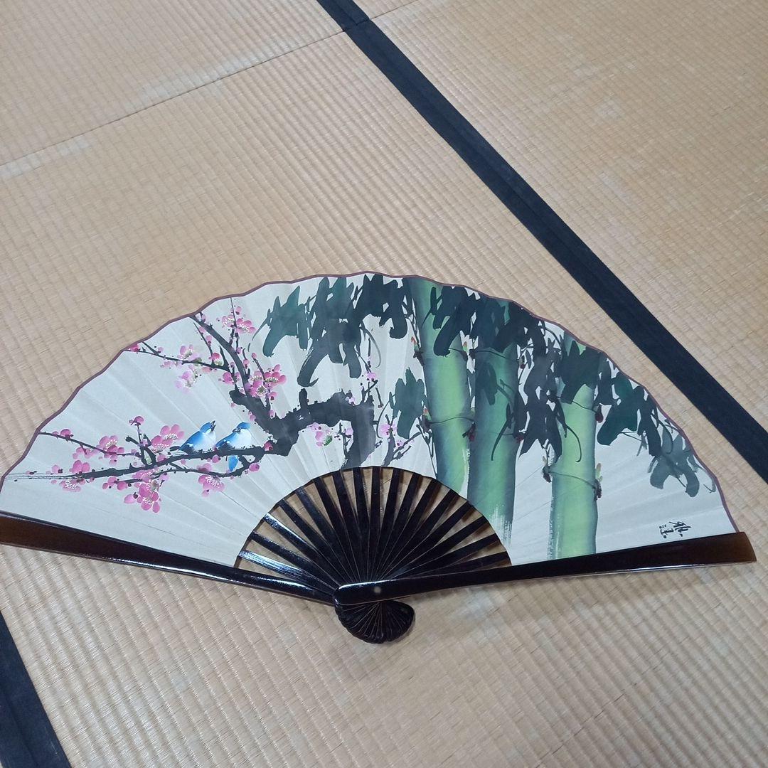 特大　中国壁掛け扇子