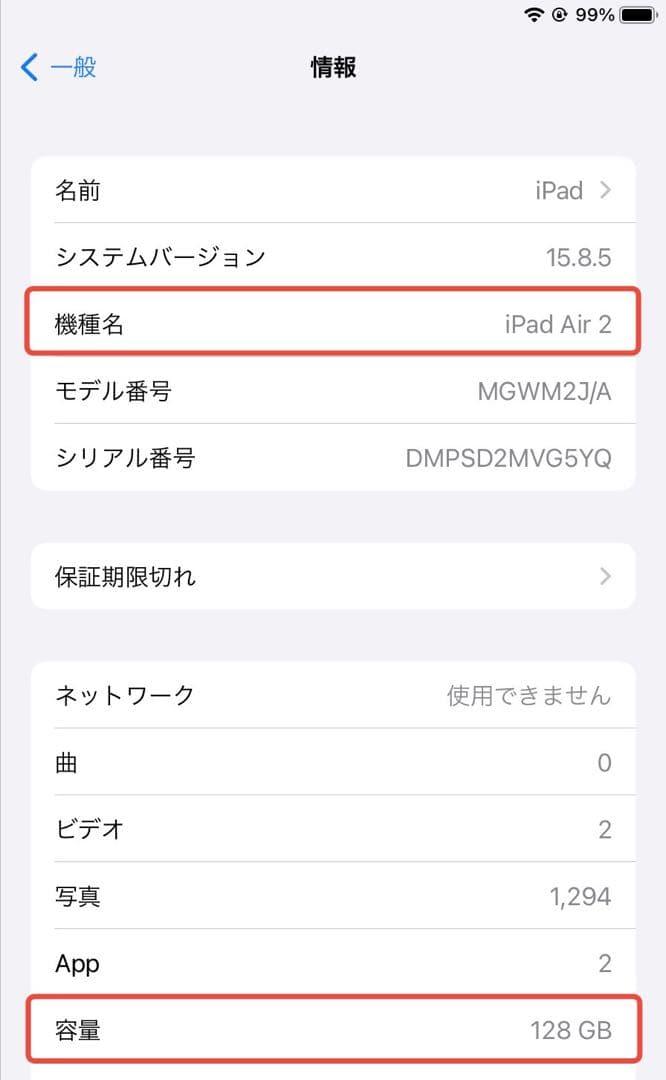 iPad Air 2 128GB Wi-Fi Cellular 充電器なし