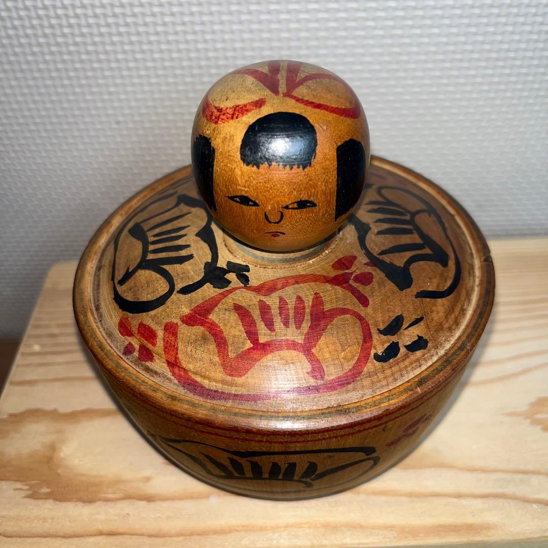 ⭕️秋田　木地山こけし　えじこ(嬰児籠)こけし　名工　小椋久太郎　希少　伝統こけし