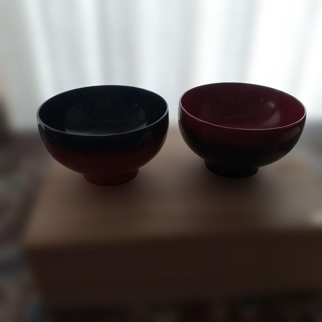 川連漆器 夫婦椀 ぼかし塗