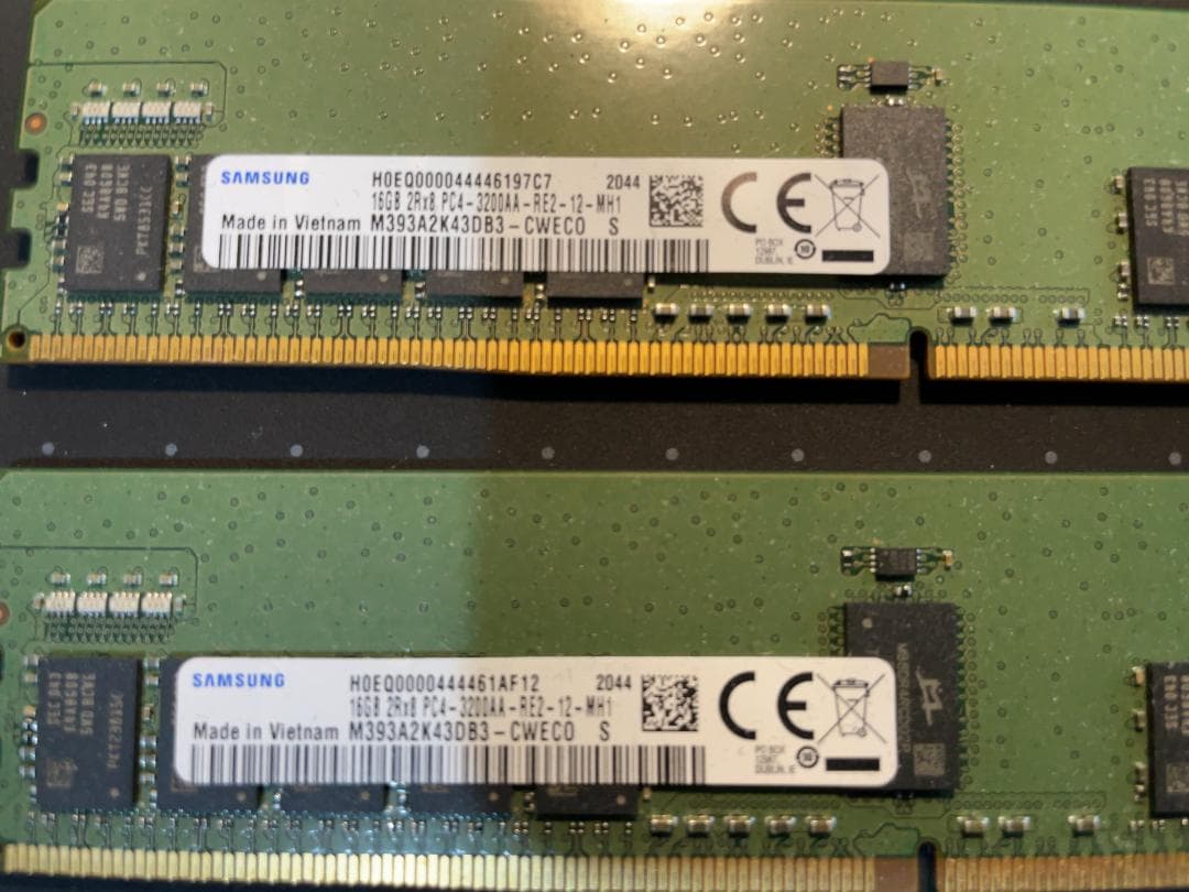 Samsung DDR4 メモリ 16GB×2個 PC43200AARE212