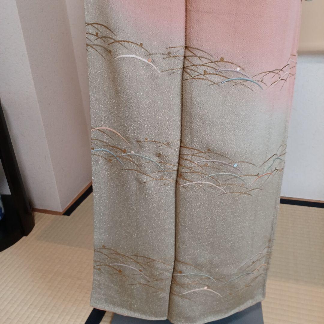 soujun　ちりめん訪問着+重ね梅菓子盆　梅柄筒茶碗