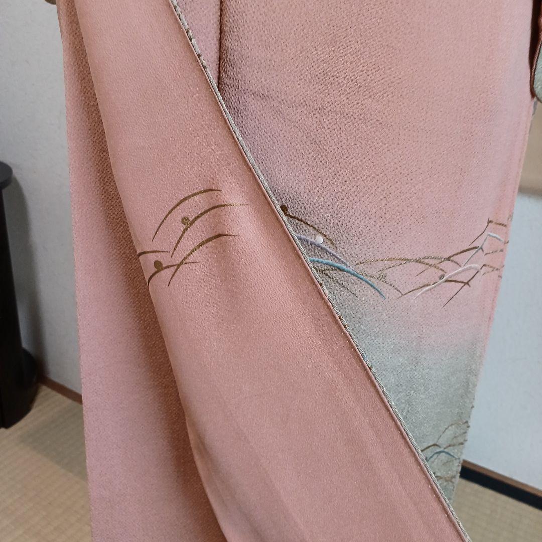 soujun　ちりめん訪問着+重ね梅菓子盆　梅柄筒茶碗