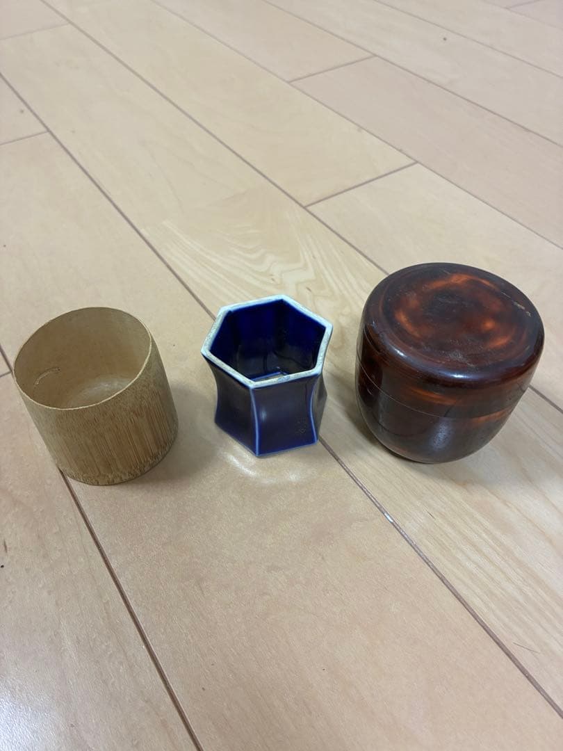アンティーク茶道具セット 木製ラック付き