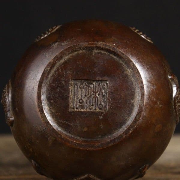 銅器 銭袋 聚宝盆 貯金箱 装飾品 工芸品 置物