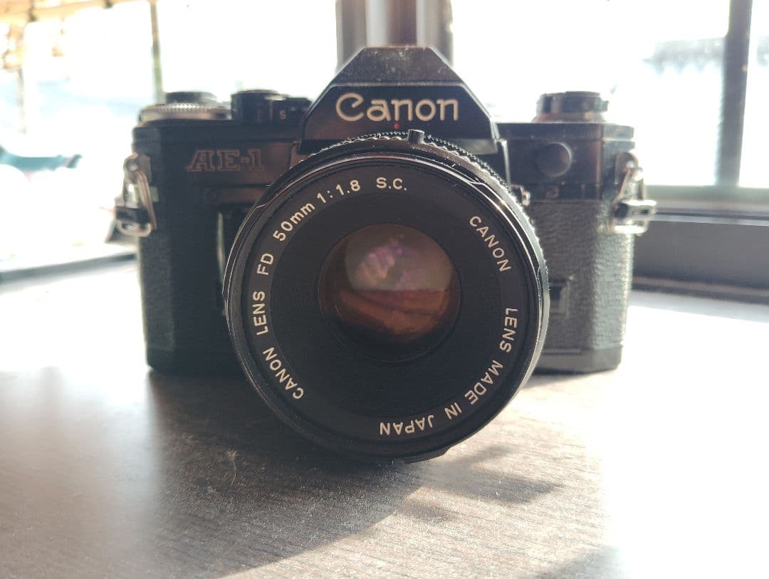 Canon AE-1 フィルム　カメラ　FDレンズ 50 1.8付　動作未確認
